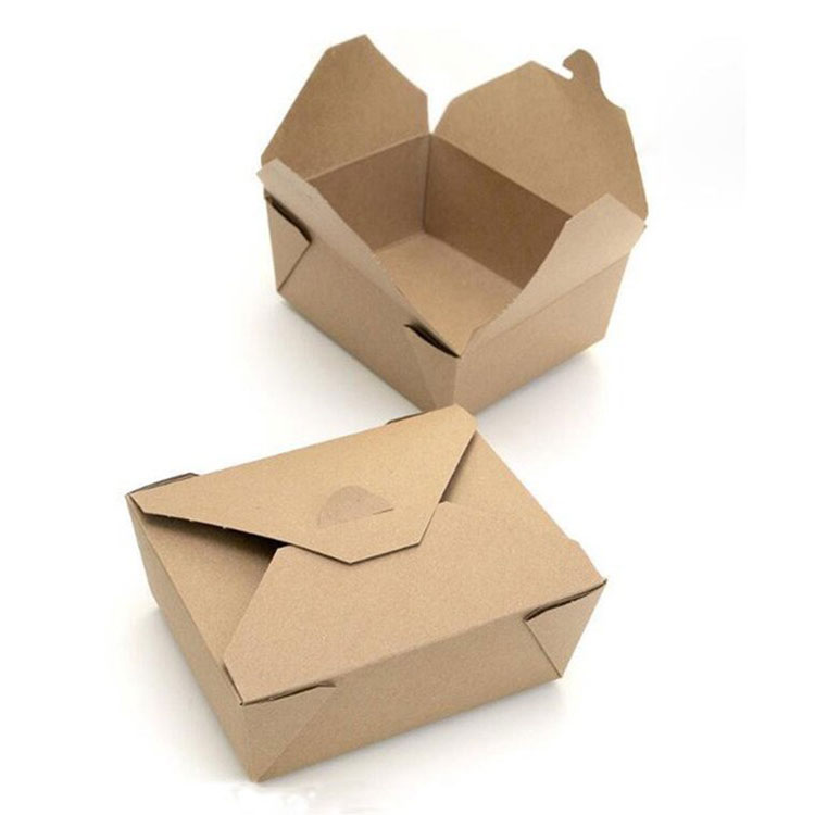 Widely Used Rectangle Take Out Lunch Food Grade Paper Box With Print